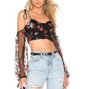Tularosa Adele Top x Revolve Floral Embroidery NEW